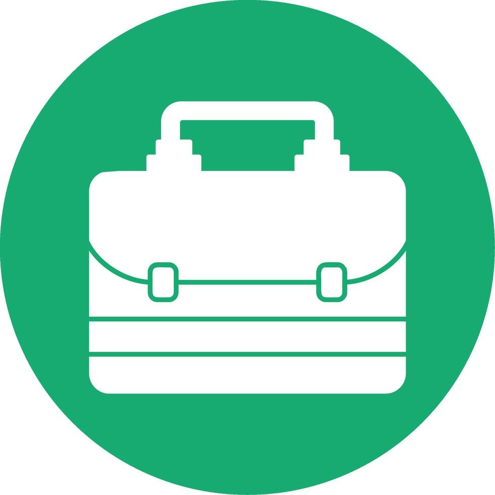 Briefcase Glyph Multi Circle Icon vector