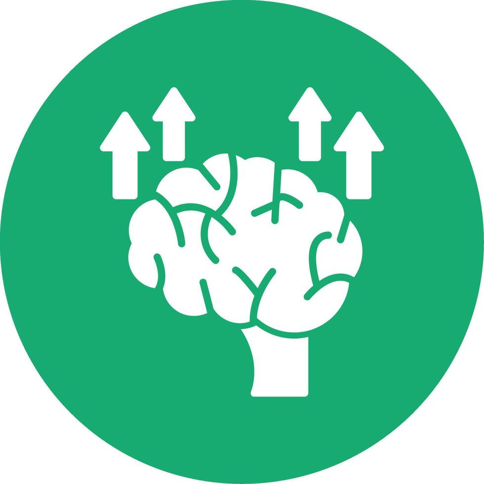 Neuroplasticity Glyph Multi Circle Icon vector