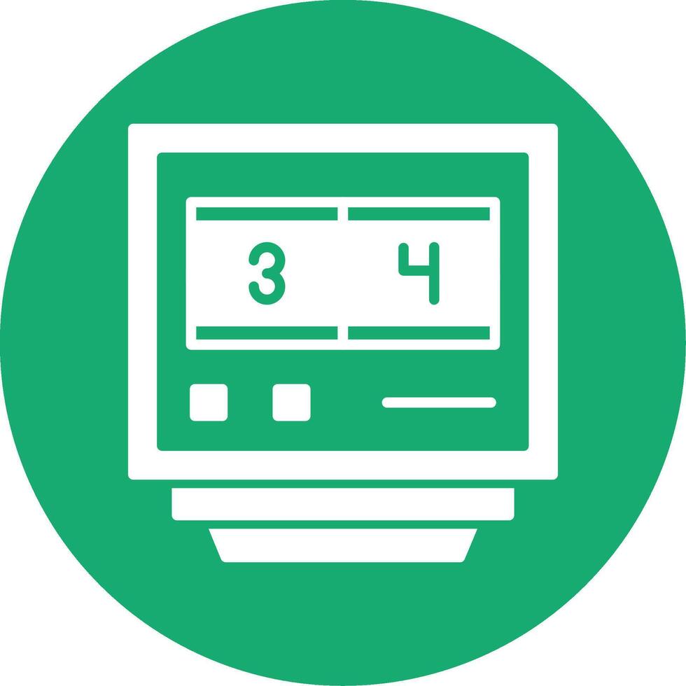 Lap Counters Glyph Multi Circle Icon vector
