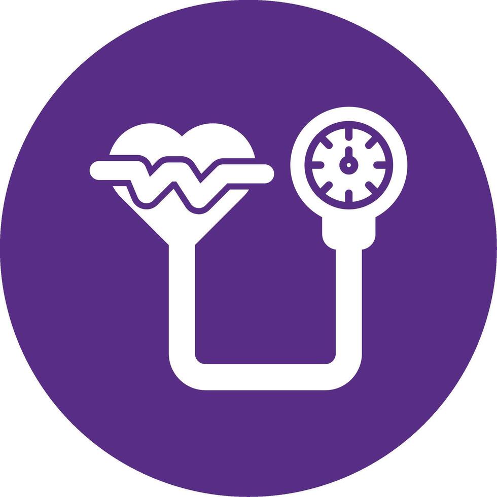 Blood Pressure Glyph Multi Circle Icon vector