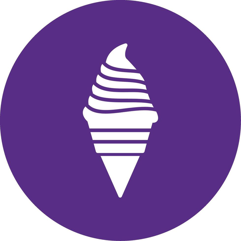 Ice Cream Glyph Multi Circle Icon vector