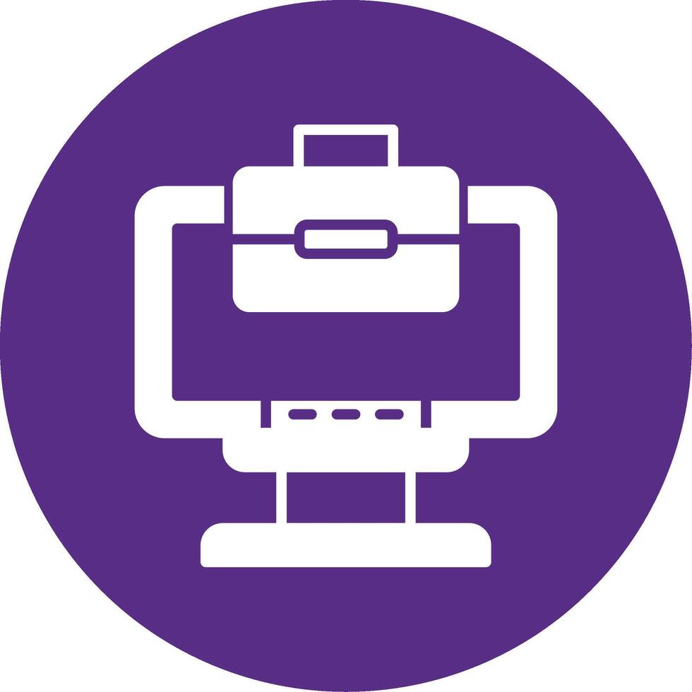 Freelance Work Glyph Multi Circle Icon vector