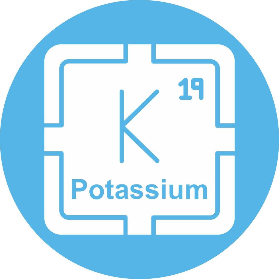 Potassium Glyph Multi Circle Icon vector