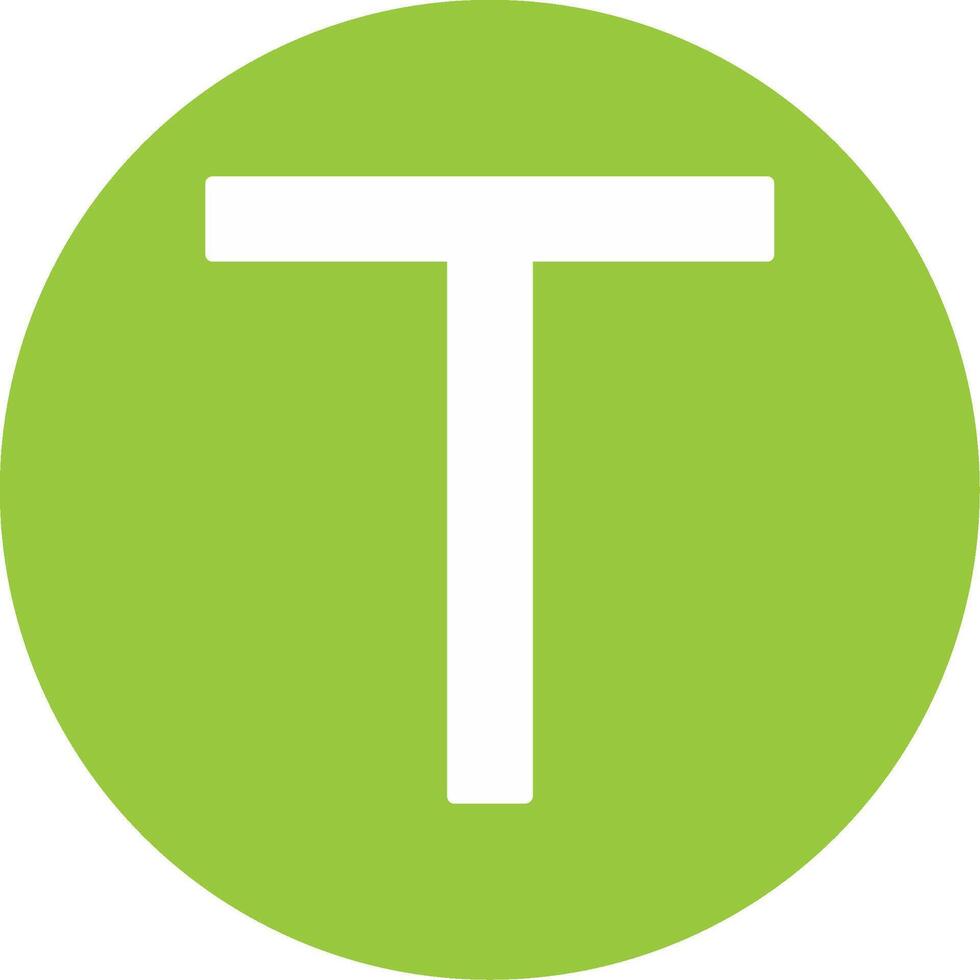 Capital T Icon vector