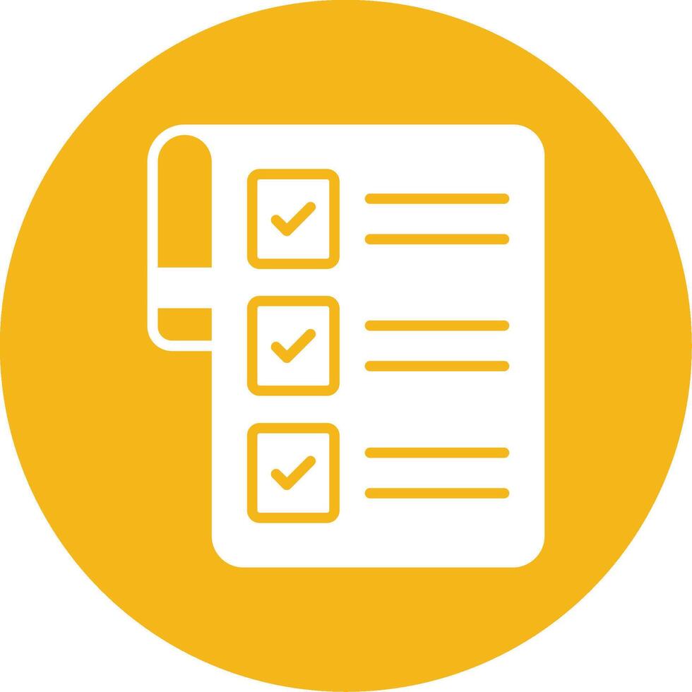Checklist Glyph Multi Circle Icon vector