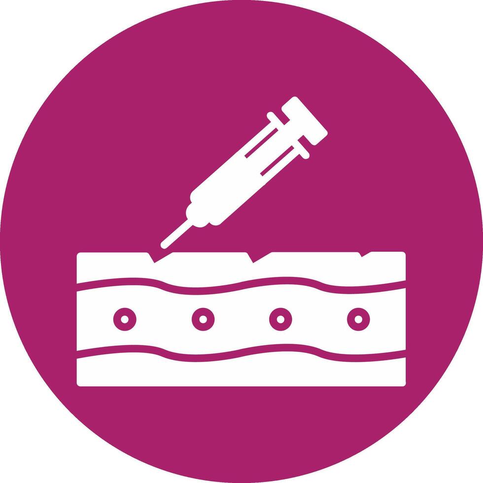 Botox Glyph Multi Circle Icon vector