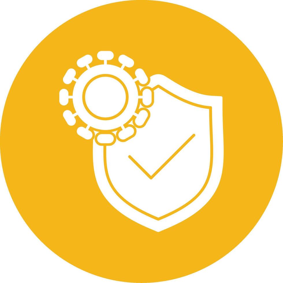 Immune System Glyph Multi Circle Icon vector