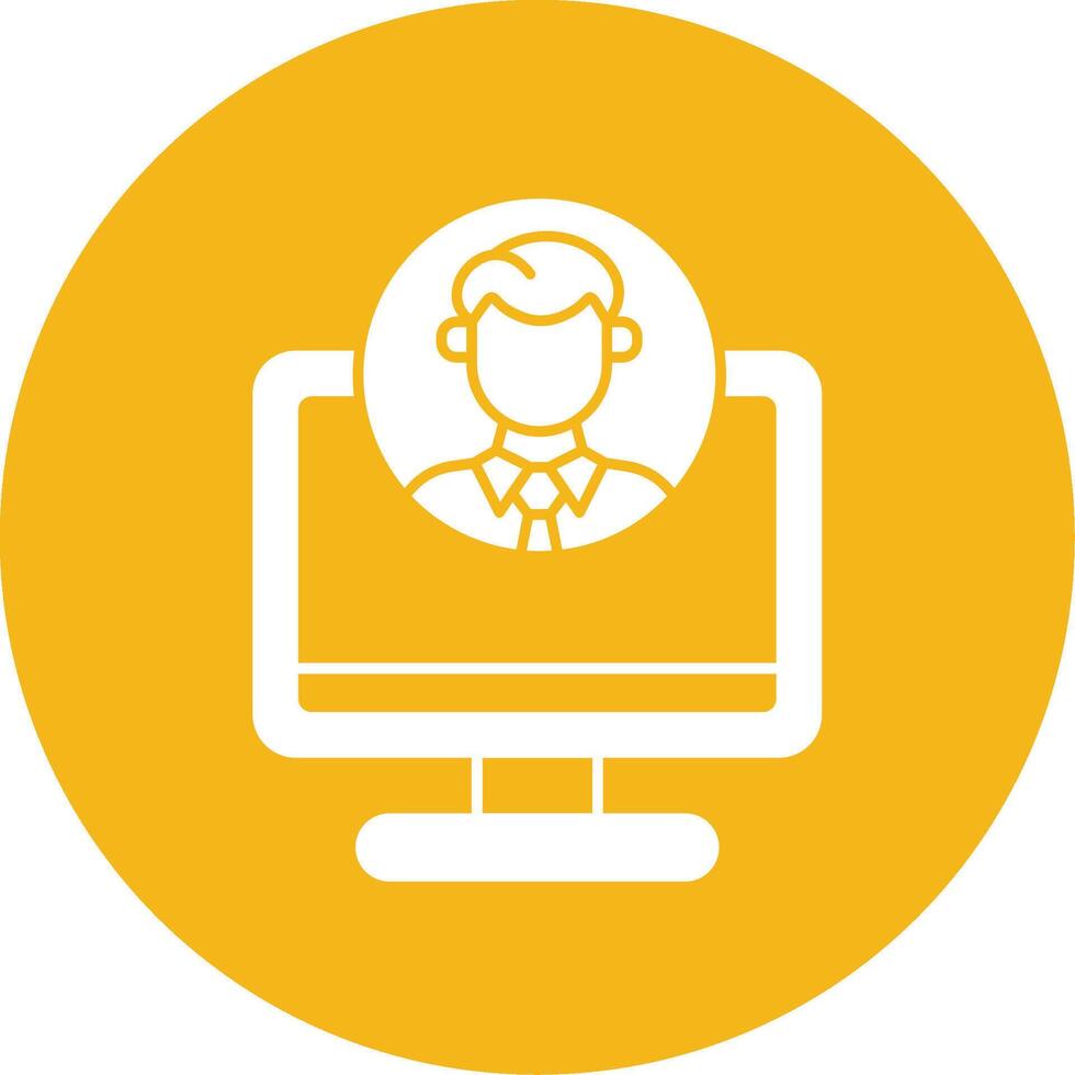 Freelancer Profile Glyph Multi Circle Icon vector