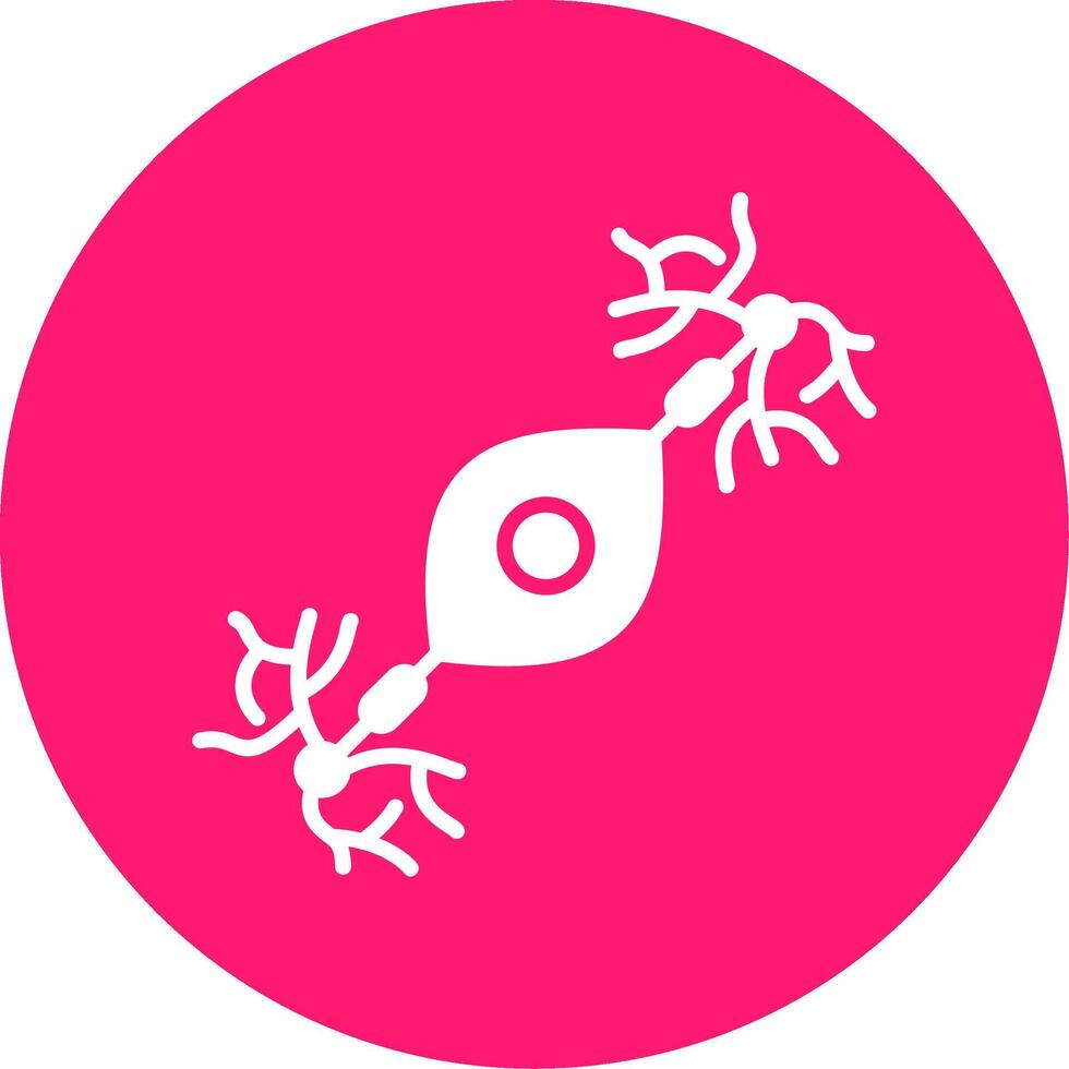 Bipolar Neuron Glyph Multi Circle Icon vector