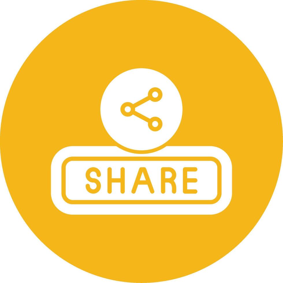 Share Glyph Multi Circle Icon vector