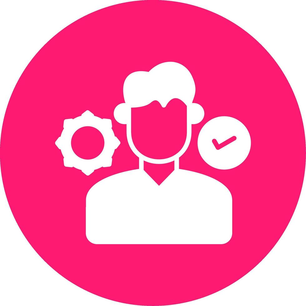 Coach Glyph Multi Circle Icon vector