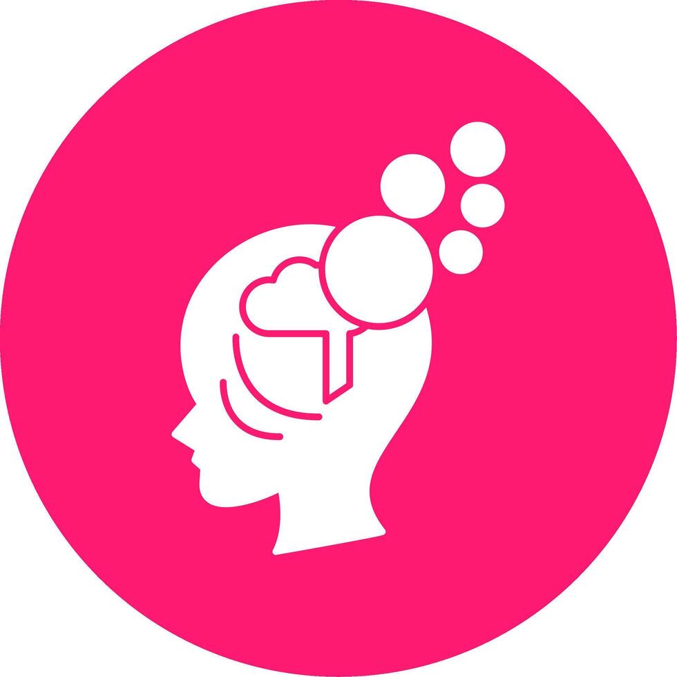 Amnesia Glyph Multi Circle Icon vector