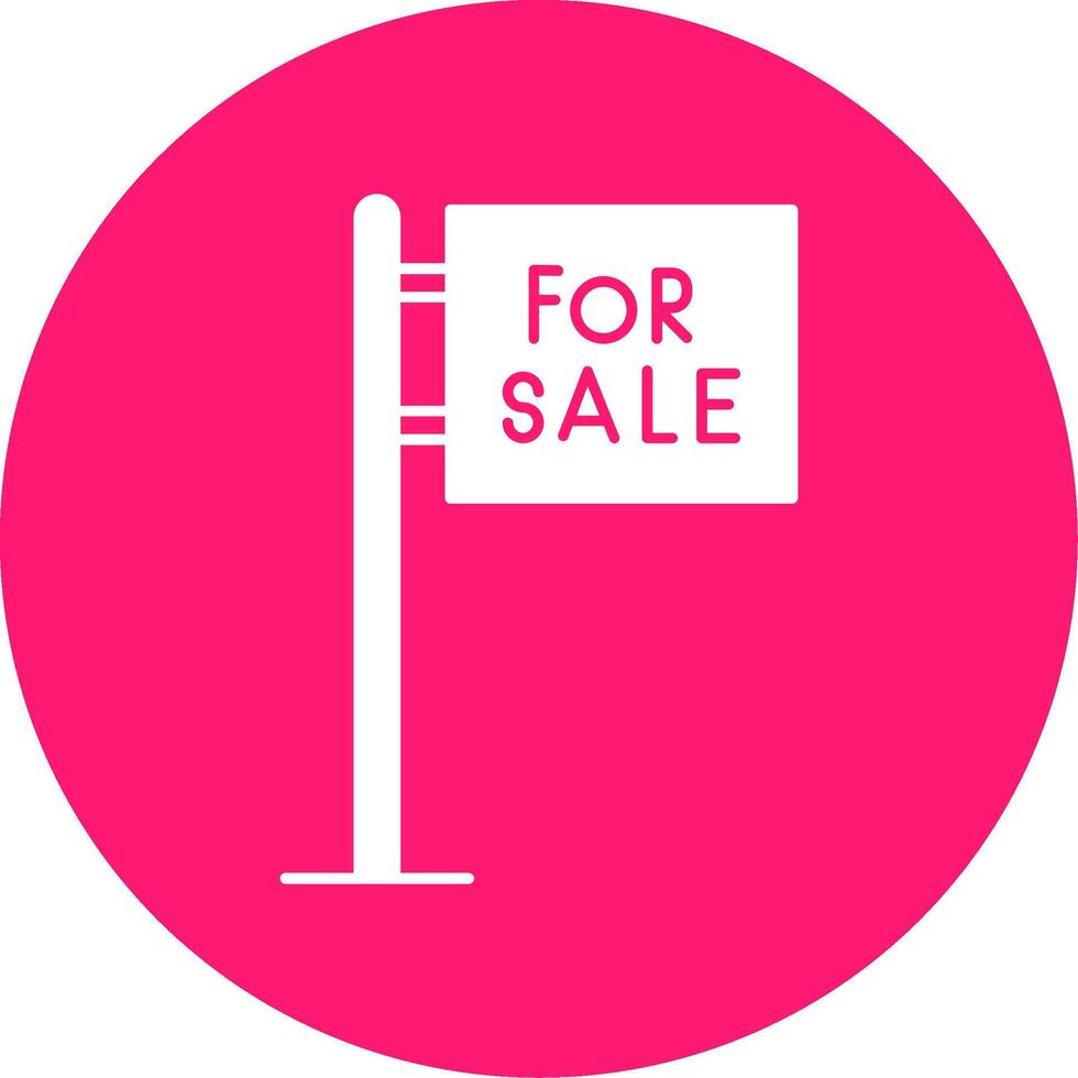 For Sale Glyph Multi Circle Icon vector