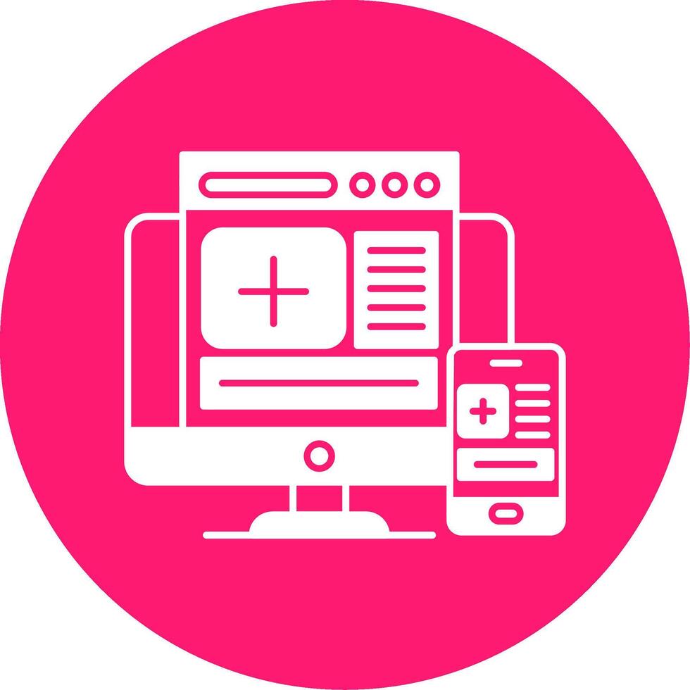Responsive Glyph Multi Circle Icon vector