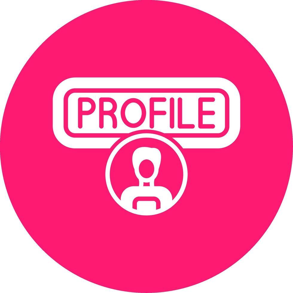 User Profile Glyph Multi Circle Icon vector