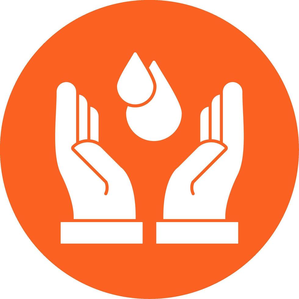 Save Water Glyph Multi Circle Icon vector