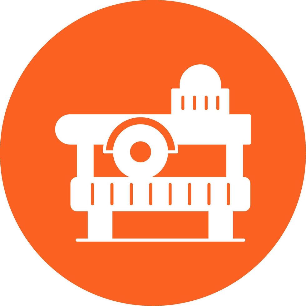 Tile Cutter Glyph Multi Circle Icon vector