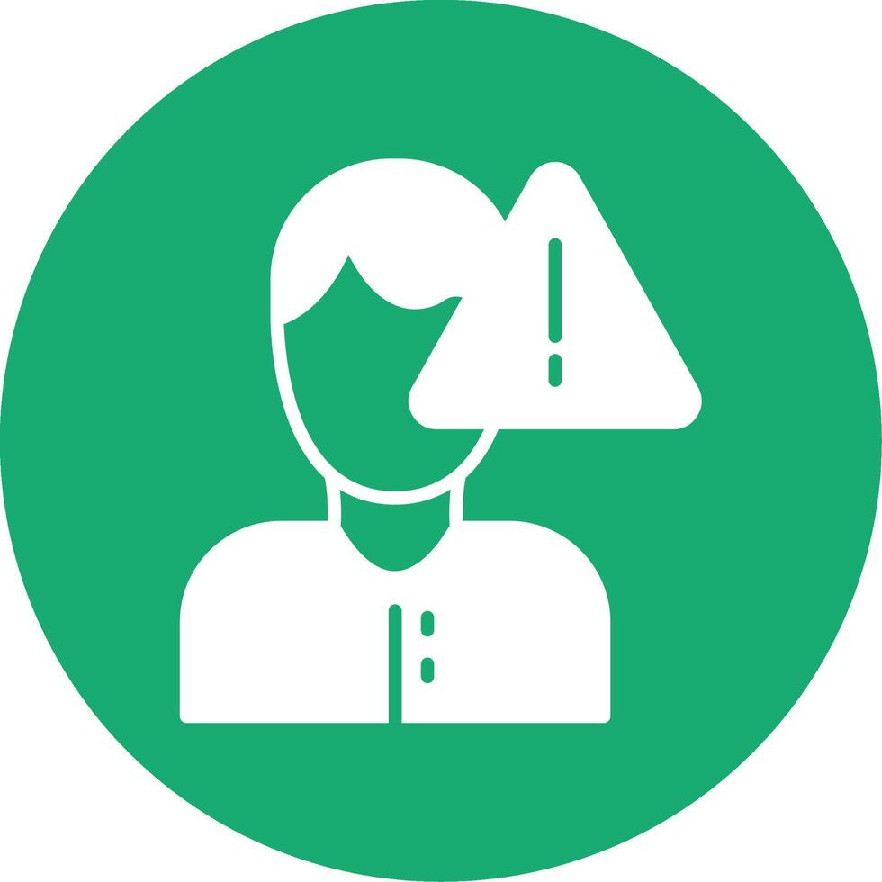 Danger Glyph Multi Circle Icon vector