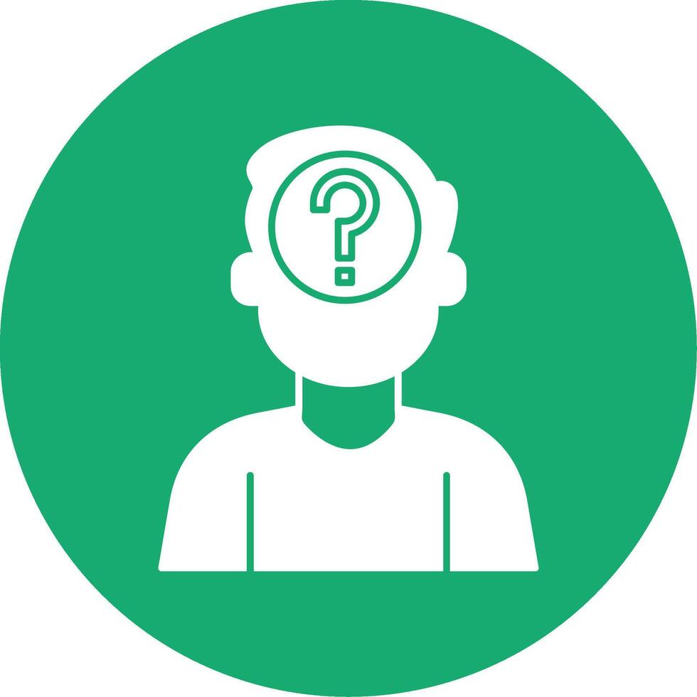 Confusion Glyph Multi Circle Icon vector