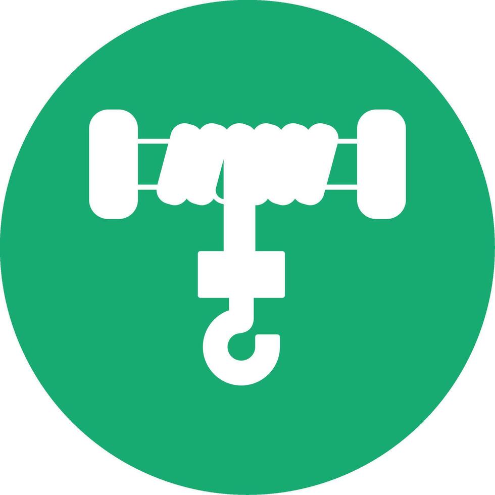 Hoist Glyph Multi Circle Icon vector