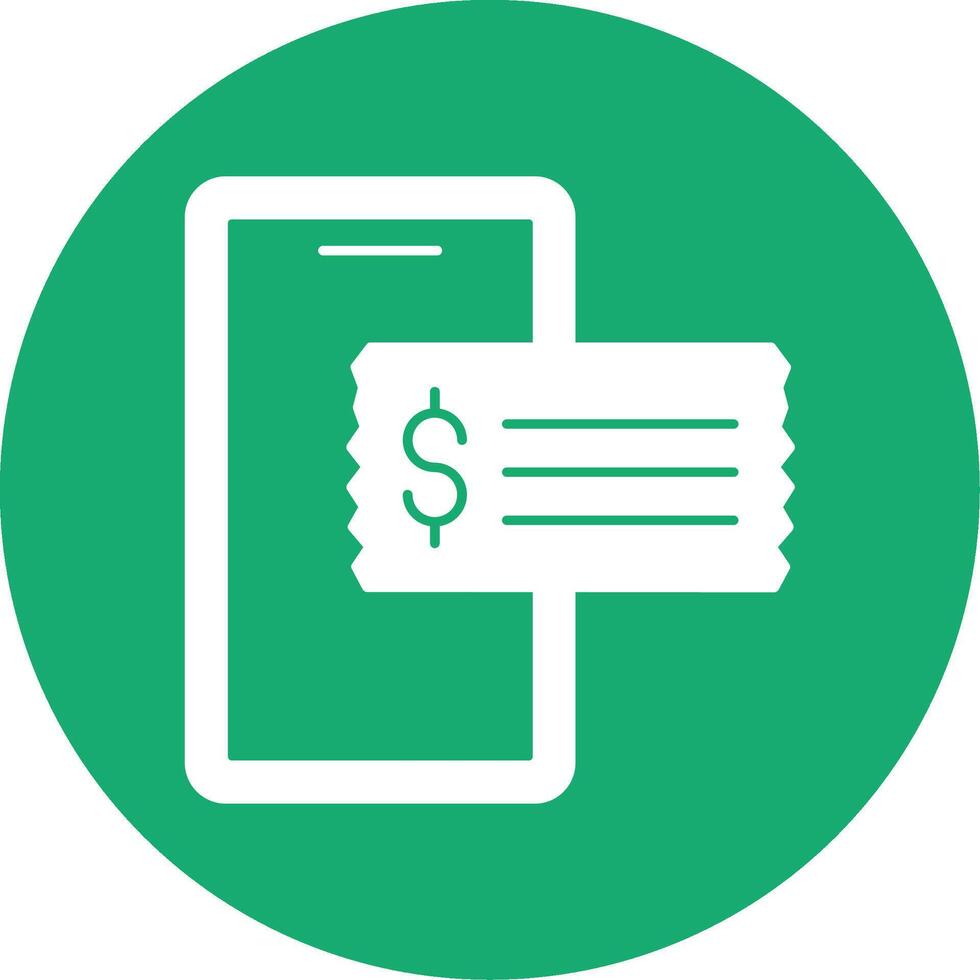 Electronic Ticket Glyph Multi Circle Icon vector
