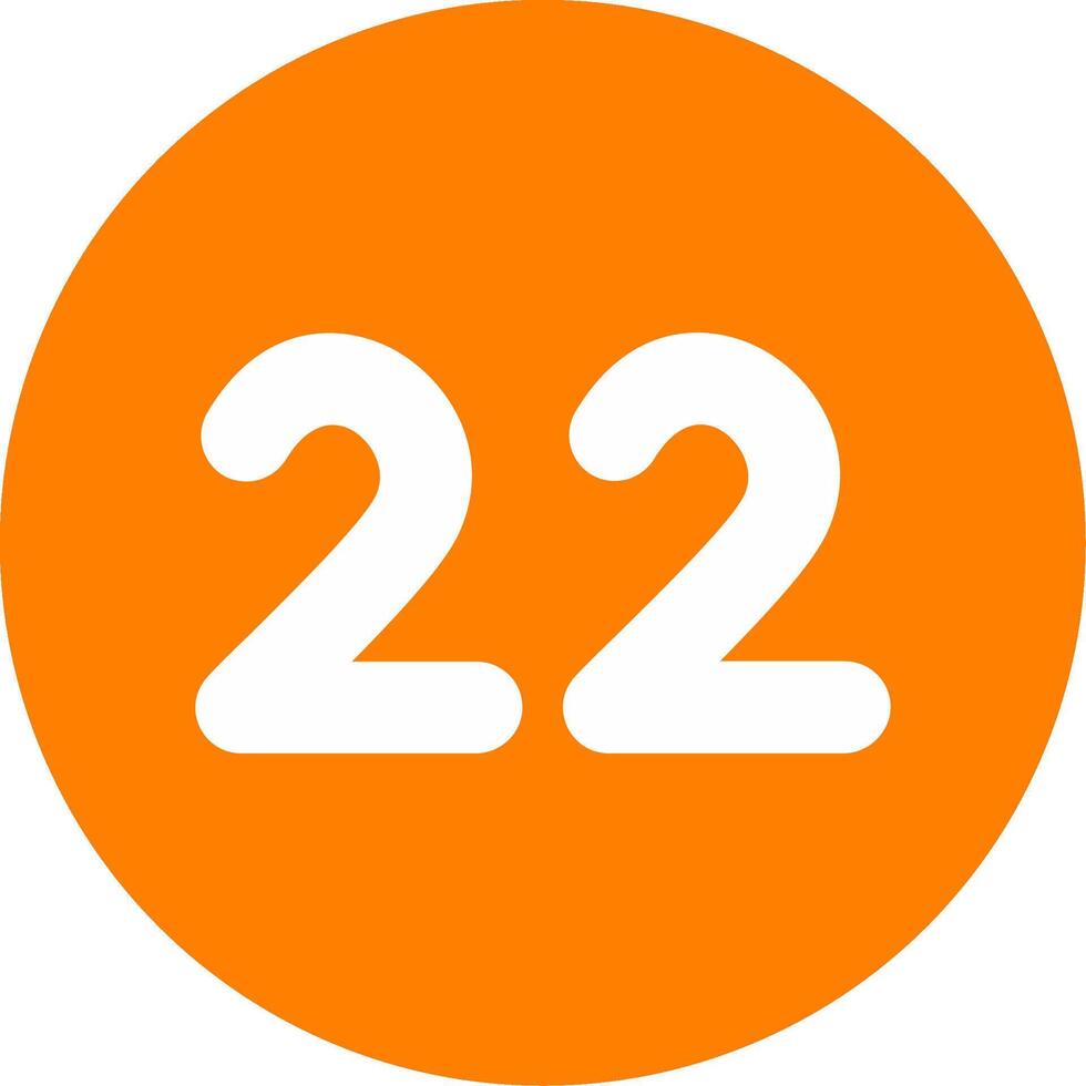 Twenty two Glyph Multi Circle Icon vector
