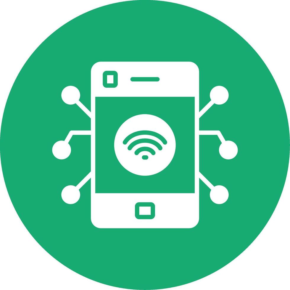 Iot Glyph Multi Circle Icon vector