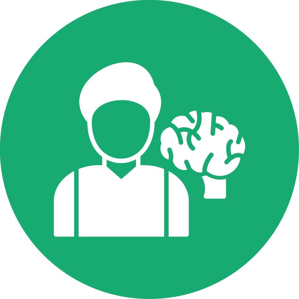 Neurologist Glyph Multi Circle Icon vector