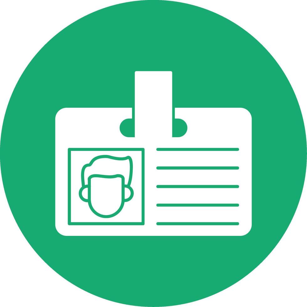 Student Card Glyph Multi Circle Icon vector