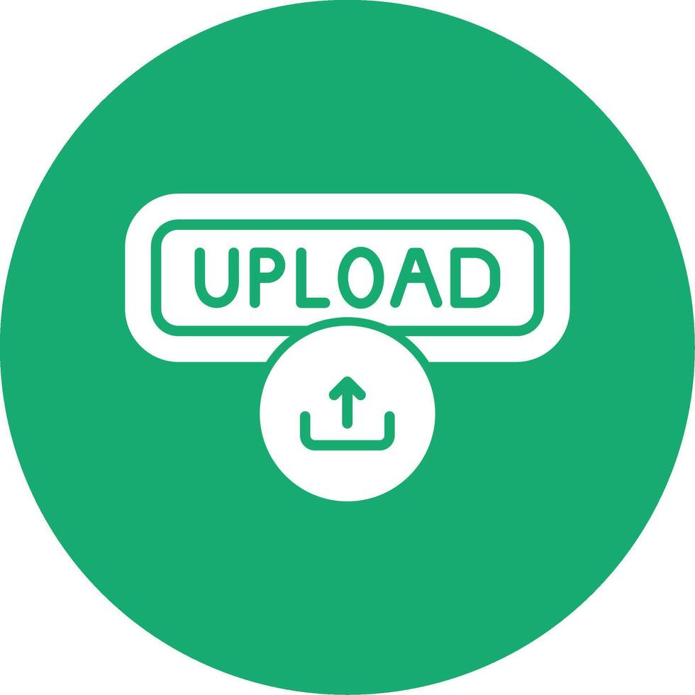 Upload Glyph Multi Circle Icon vector