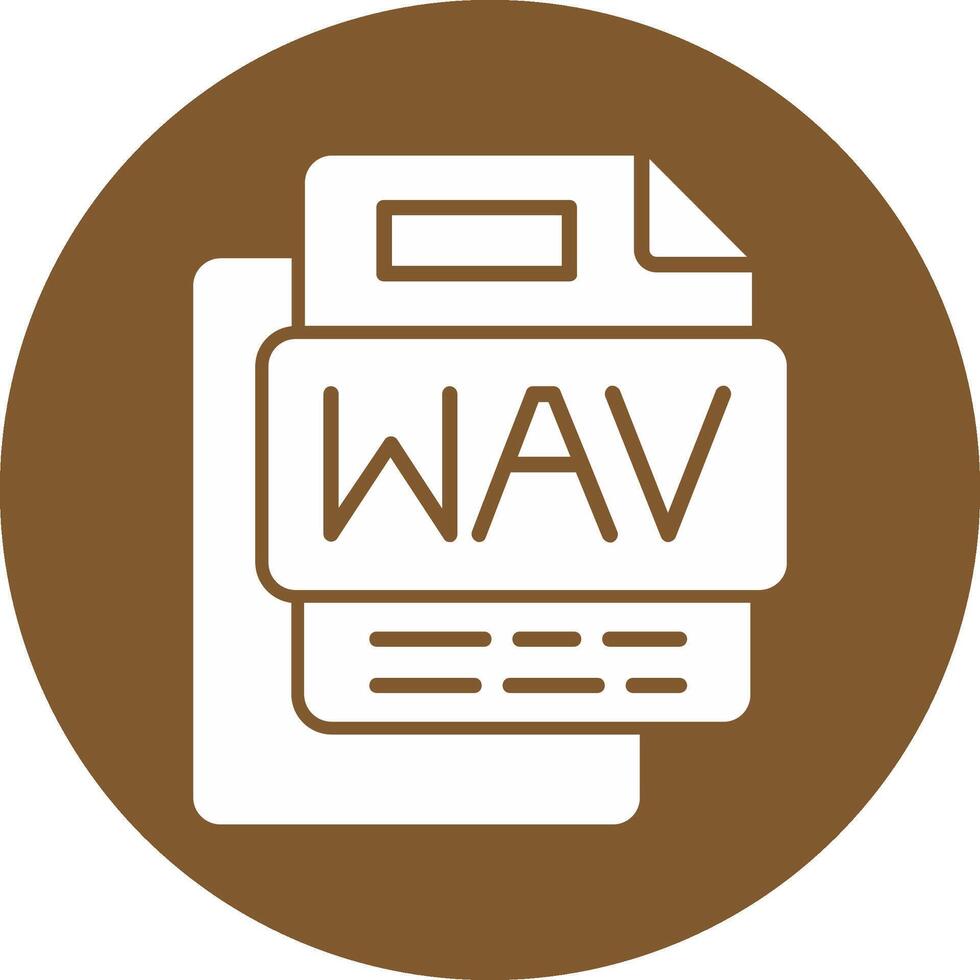 Wav File Glyph Multi Circle Icon vector