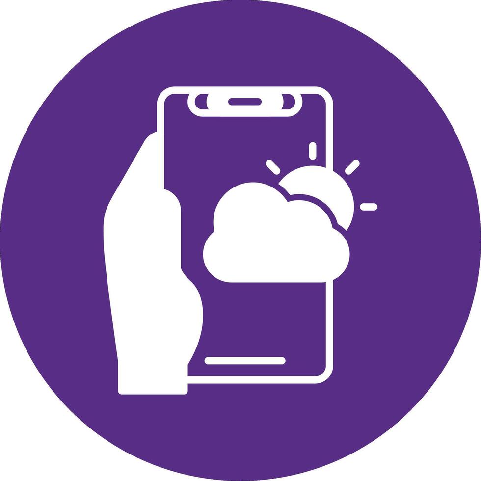 Weather Forecast Glyph Multi Circle Icon vector