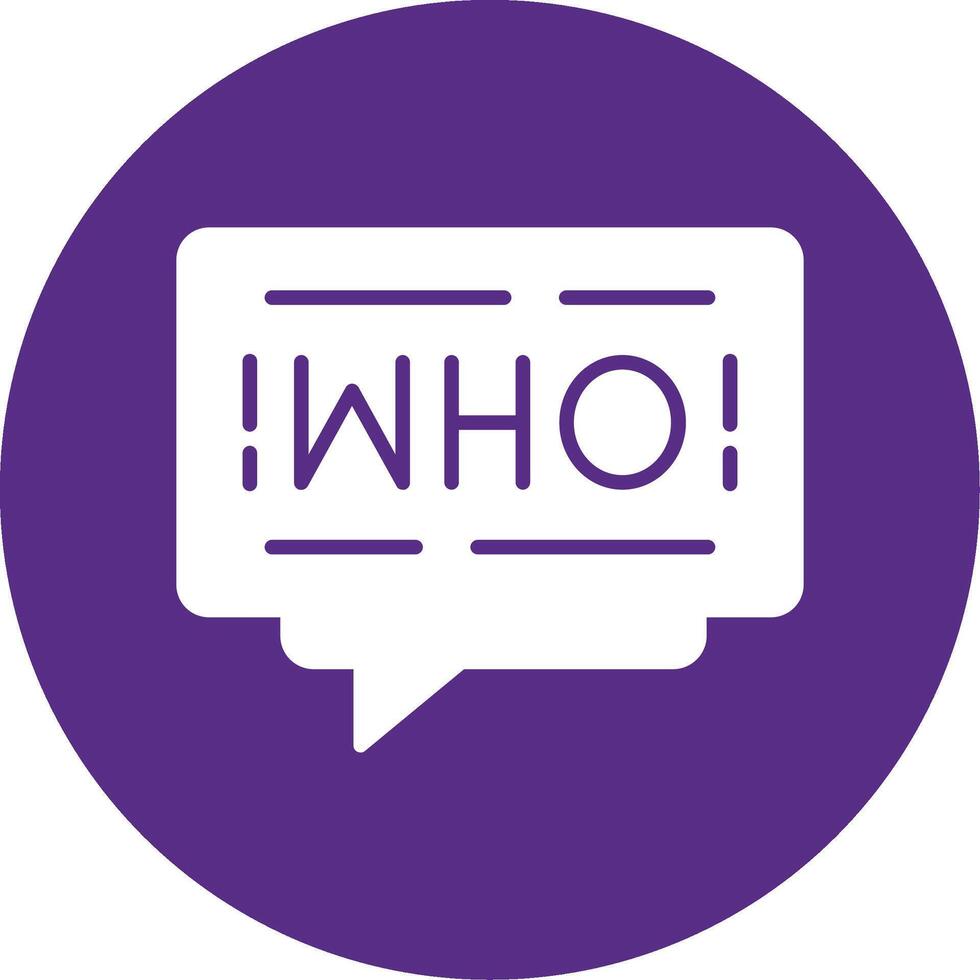 Who Glyph Multi Circle Icon vector