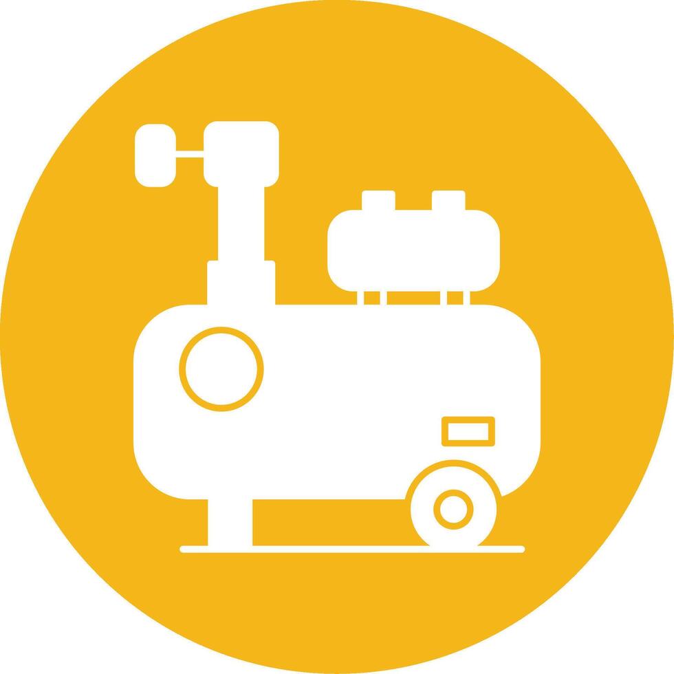 Air Compressor Glyph Multi Circle Icon vector
