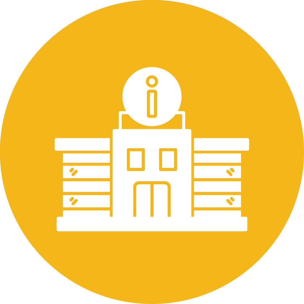 Information Center Glyph Multi Circle Icon vector
