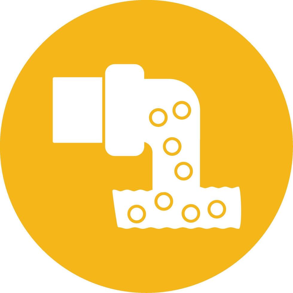 Sewage Glyph Multi Circle Icon vector