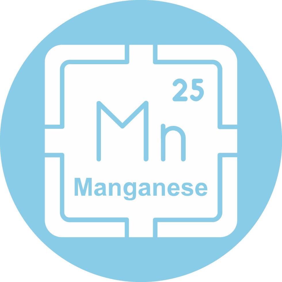 Manganese Glyph Multi Circle Icon vector
