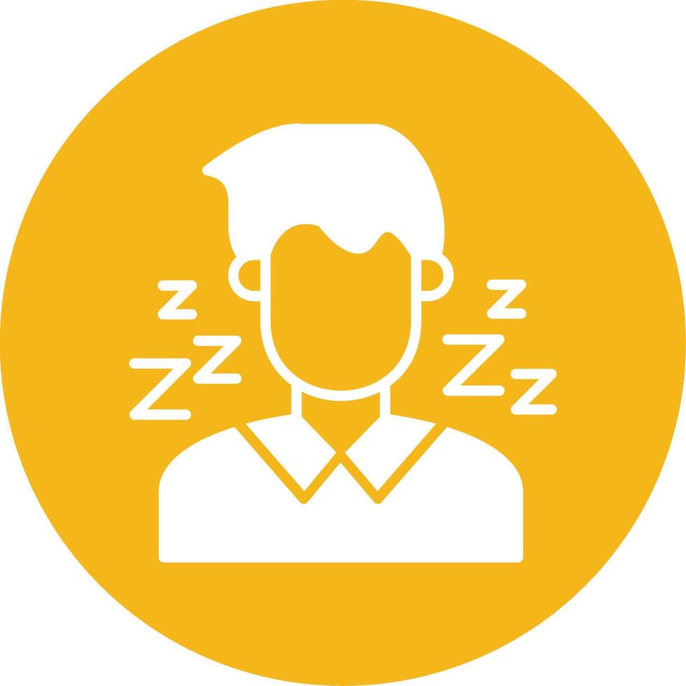 Tiredness Glyph Multi Circle Icon vector