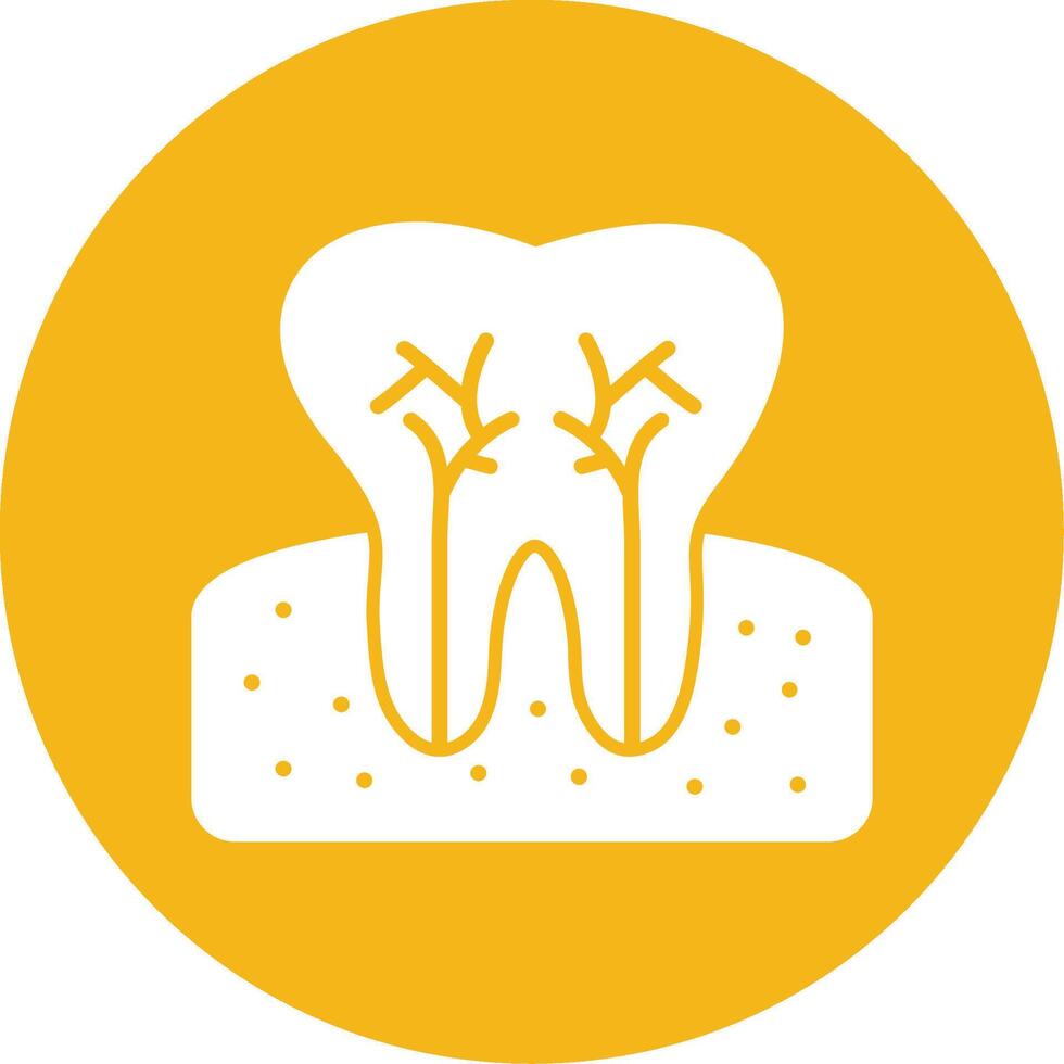 Tooth Glyph Multi Circle Icon vector