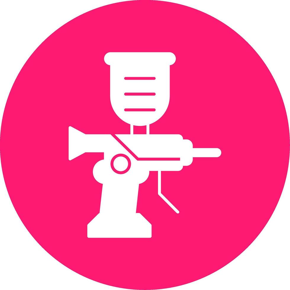 Paint Spray Glyph Multi Circle Icon vector