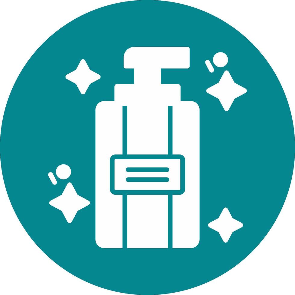 Facial Cleansing Glyph Multi Circle Icon vector