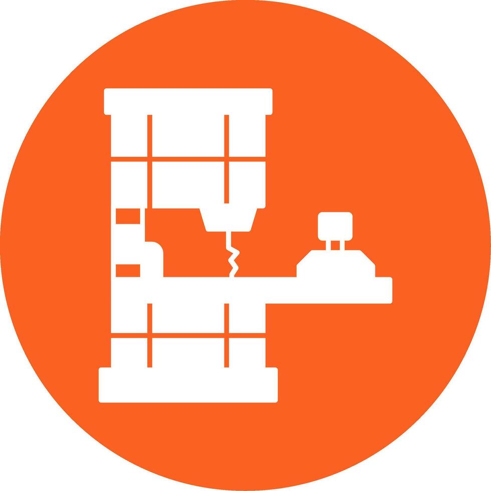 Band Saw Glyph Multi Circle Icon vector