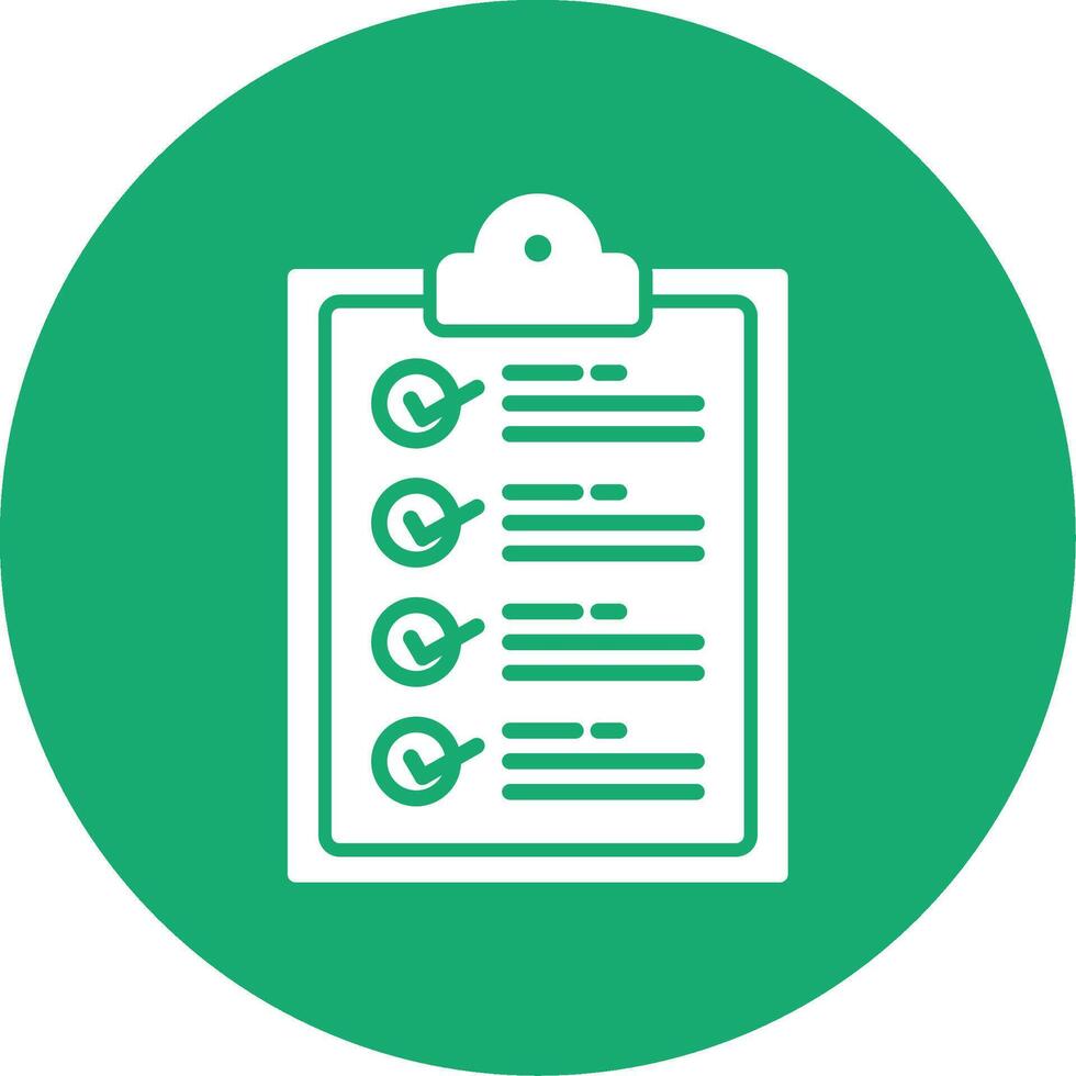 Checklist Glyph Multi Circle Icon vector