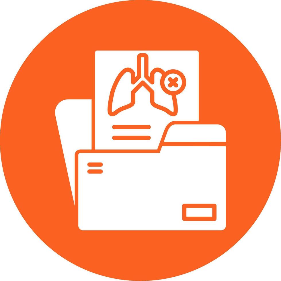 Tuberculosis Folder Glyph Multi Circle Icon vector