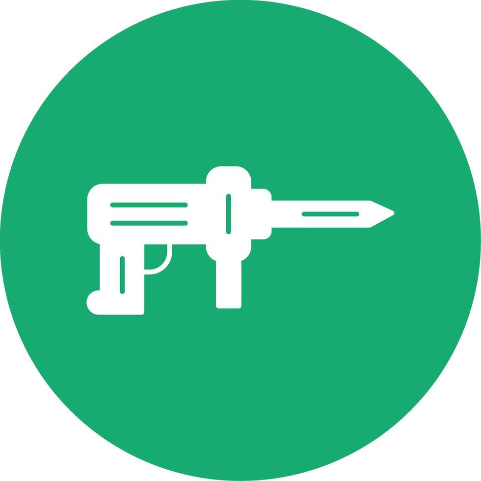 Hammer Drill Glyph Multi Circle Icon vector