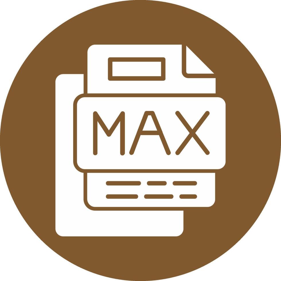 MAX File Glyph Multi Circle Icon vector