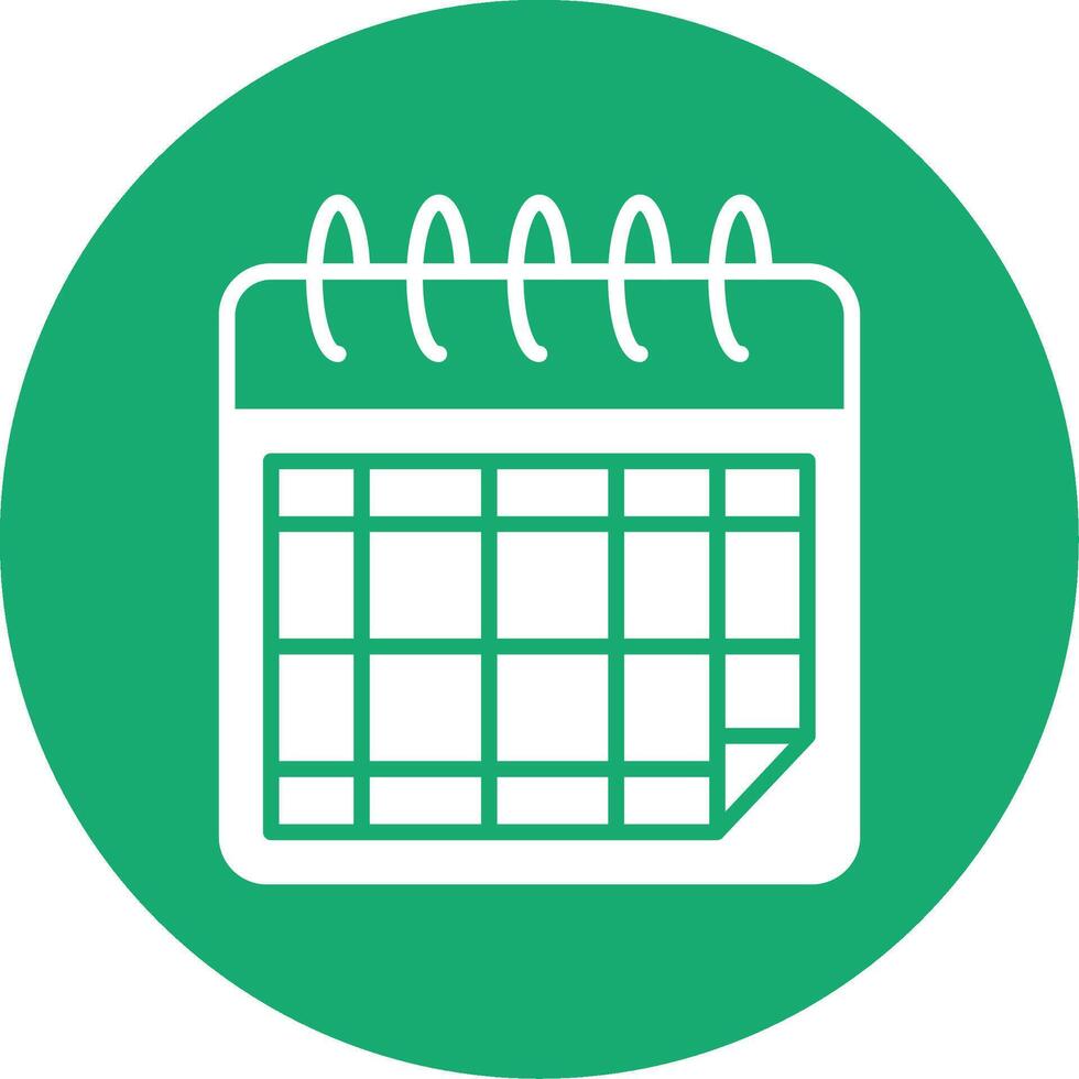 Calendar Glyph Multi Circle Icon vector
