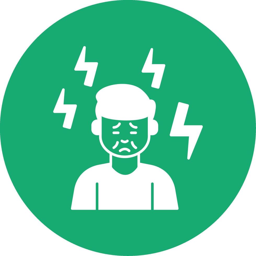 Depression Glyph Multi Circle Icon vector