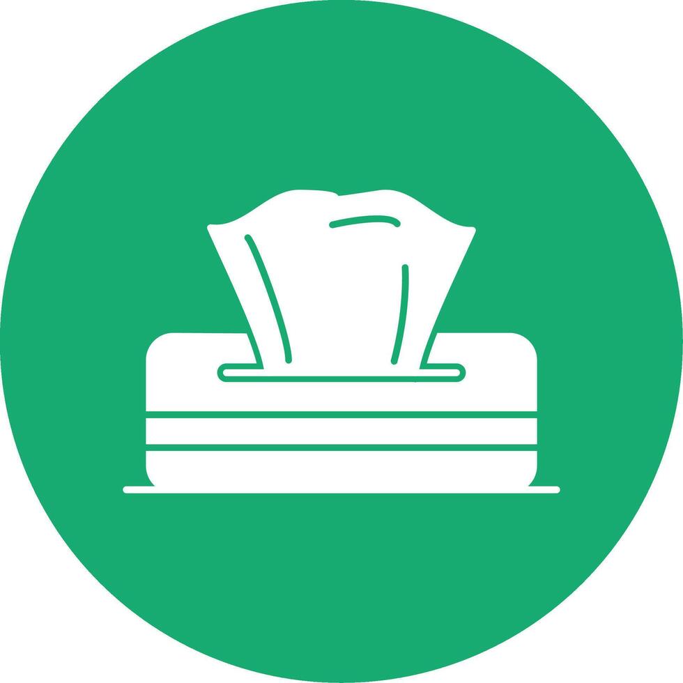 Napkin Glyph Multi Circle Icon vector