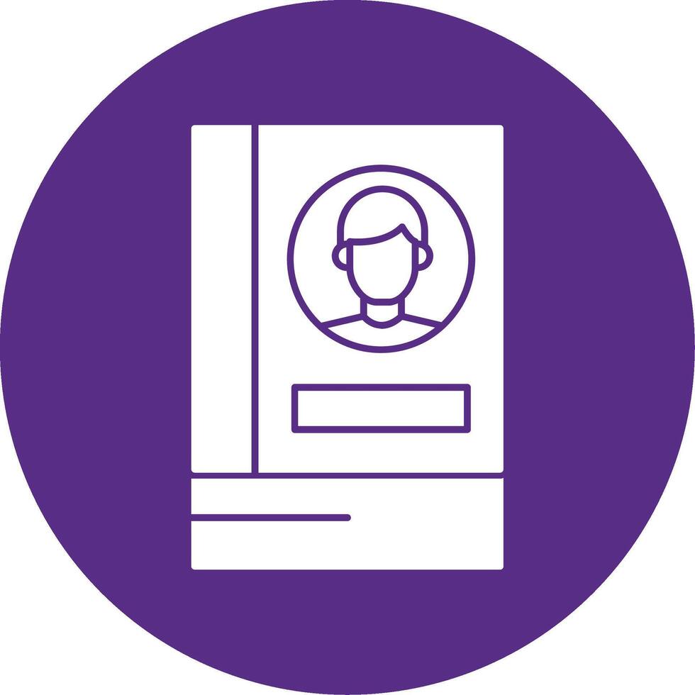 Address Book Glyph Multi Circle Icon vector